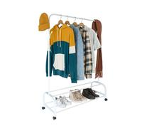 Relaxdays Porte-vêtements à roulettes 2 étagères