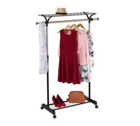 Relaxdays Porte-vêtements avec 2 étagères