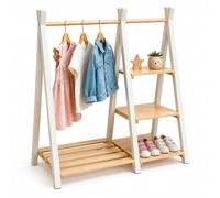 Relaxdays Porte-vêtements enfant en pin