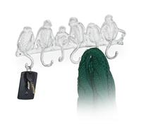 Relaxdays Portemanteau blanc design singes