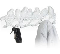 relaxdays Portemanteau blanc en forme d'oiseau