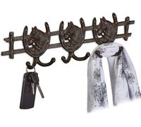 relaxdays Portemanteau brun en design de chevaux