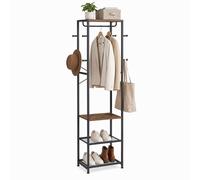Relaxdays Porte-manteau, marron-noir