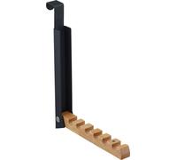 relaxdays Portemanteau de porte pliable noir
