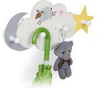 relaxdays Portemanteau enfant nuage-lune-étoile