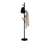 relaxdays Portemanteau, métal, 12 Crochets, H x D : 176 x 30 cm, Porte-Vestes Autonome, Solide, Forme d’Arbre, Noir
