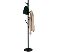 Relaxdays - Portemanteau, Métal, 12 Crochets, H X D : 176 X 30 Cm, Porte-vestes Autonome, Solide, Forme D'Arbre, Noir