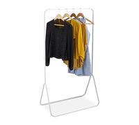 Relaxdays Portemanteau, Non Fixe, métal, pour Vos Vestes et Chemises, H x L x P : 146 x 80 x 44 cm, Blanc