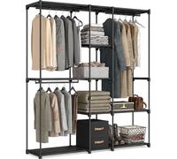relaxdays Portemanteau ouvert Tringle à vêtements & rangement