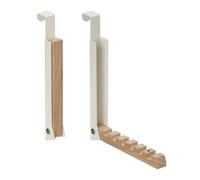 Relaxdays Portemanteau Pliable, Lot de 2, pour Porte de Max. 2 cm d’épaisseur, pour 6 cintres, Beige