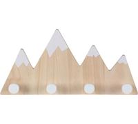 relaxdays Portemanteau pour enfants 4 crochets montagne