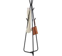 Relaxdays Portemanteau, 9 emplacements, métallique, Design Original, H x L x P : 157 x 40 x 48 cm, Noir
