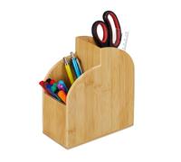 Relaxdays Pot à crayon en bambou