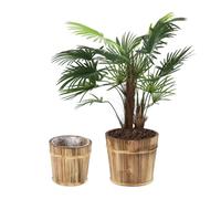 Relaxdays Pot de fleurs en bois lot de 2