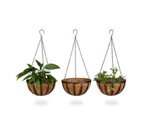 Relaxdays Pot de fleurs suspendu panier plantes