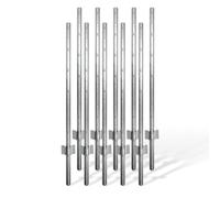 Relaxdays Poteaux clôture grillage, lot de 10