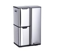 Relaxdays Poubelle 3 compartiments, 60 l