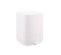 Relaxdays Poubelle 9 L, Fermeture amortie, Seau Amovible, Plastique Mat, à pédale, Beige 27x21x26 cm