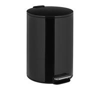 Relaxdays Poubelle à pédale, 12 L, Seau intérieur Amovible, métal, Poubelle de Bureau, Dimensions : 38x26x30 cm, Noire