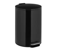 Relaxdays Poubelle à pédale, 12 L, Seau intérieur Amovible, métal, Poubelle de Bureau, Dimensions : 38x26x30 cm, Noire