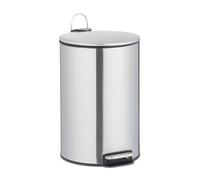 Poubelle salle bain seau à déchets 12 litres argenté poubelle à pédale 1,6 kg