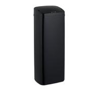 Relaxdays Poubelle Automatique, 40 litres, à capteur, Couvercle électrique, Support pour Sac, Cuisine, en INOX, Noire