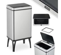 Relaxdays Poubelle automatique inox à capteur
