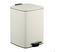 Relaxdays Poubelle de Cuisine, 20 litres, Design Moderne, Seau intérieur Amovible, pédale antidérapante, Beige