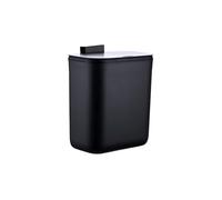 Relaxdays Poubelle de cuisine, 9 l, poubelle à compost suspendue, pour déchets biologiques et déchets résiduels, en plastique, noire