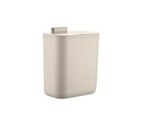 Relaxdays Poubelle de cuisine, 9 l, poubelle à compost suspendue, pour déchets biologiques et déchets résiduels, en plastique, beige