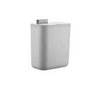 Relaxdays Poubelle de cuisine, 9 L, poubelle suspendue pour déchets organiques et résiduels, plastique, gris
