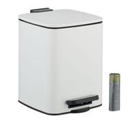 Relaxdays Poubelle de salle de bain 6 litres