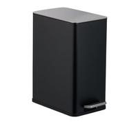 Relaxdays Poubelle de Salle de Bain, capacité : 10 litres, Seau intérieur Amovible, Couvercle Pratique, Noire