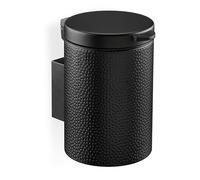 Relaxdays Poubelle de salle de bain murale, 3 litres, mécanisme de fermeture, seau intérieur, métal, noire