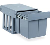 relaxdays Poubelle encastrable cuisine 2x 15 litres