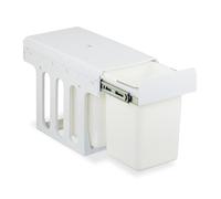 Relaxdays Poubelle encastrable pour la Cuisine, 2 bacs de 8 litres chacun, H x L x P : 35,5 x 25 x 47 cm, Blanche