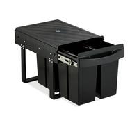 Relaxdays Poubelle encastrable pour la Cuisine, 4 bacs de 8 litres chacun, HLP : 34,6 x 34 x 51,8 cm, Noire