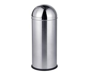 Relaxdays Poubelle inox, couvercle poussoir