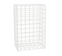 Relaxdays Poubelle métal Blanche 25L, 35,5 x 28,5 x 19 cm, Bureau, Ouverte