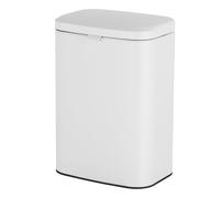 Relaxdays Poubelle murale 8 l, à suspendre ou coller, blanche