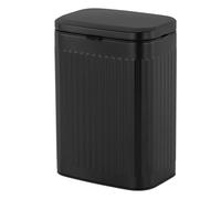Relaxdays Poubelle murale 8 l, à suspendre ou coller, noire