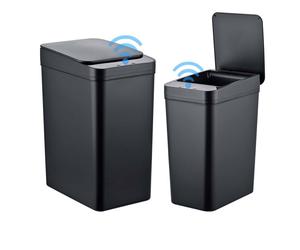 Relaxdays Poubelles 9L & 15L capteur, lot de 2