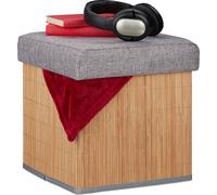 relaxdays Pouf avec espace de rangement