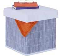 relaxdays Pouf avec espace de rangement