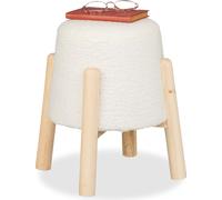 relaxdays Pouf avec fourrure de nounours