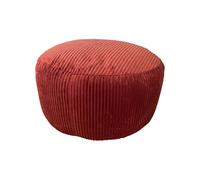 Relaxdays Pouf, Cord, HxP : 25 x 35 cm, Rembourrage en polystyrène, Coussin Rond, Tabouret de Salon, Pouf, Rouille
