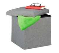 Relaxdays Pouf de rangement