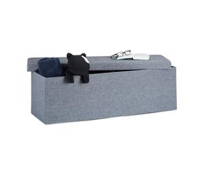 Relaxdays Pouf de rangement pliant repose-pied