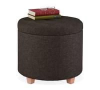 Relaxdays Pouf de rangement rond