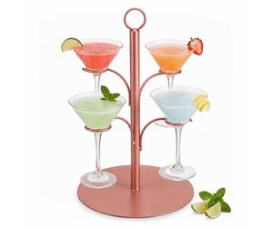 Relaxdays Présentoir 4 verres